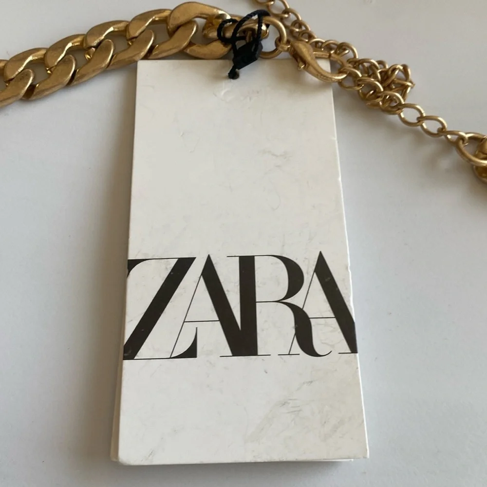 NWT Zara Rhinestone Multichain Belt